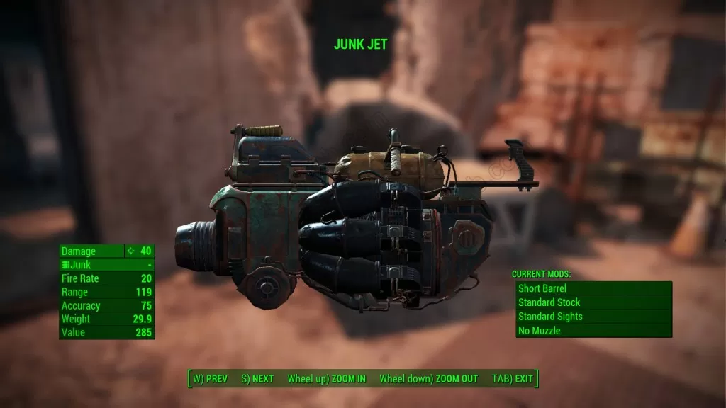 junk jet unique weapon fo4