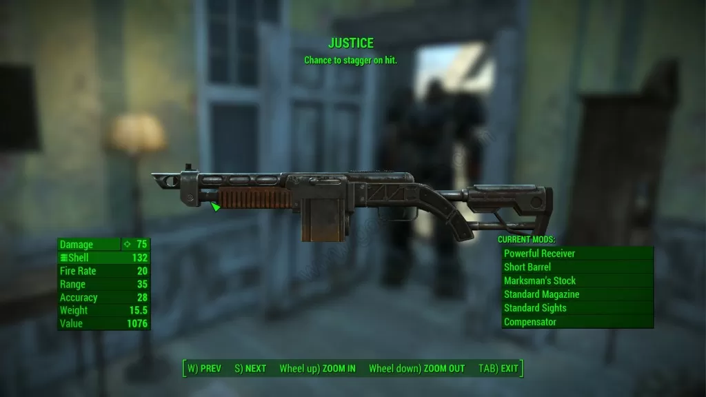 justice shotgun fallout 4