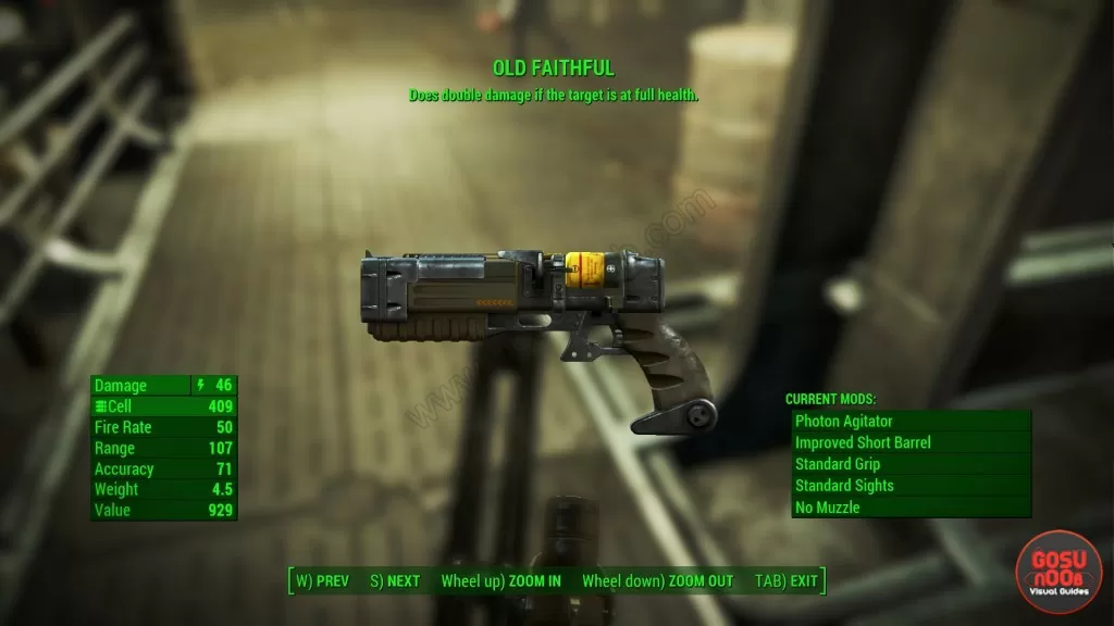 old faithful unique energy weapon fo4