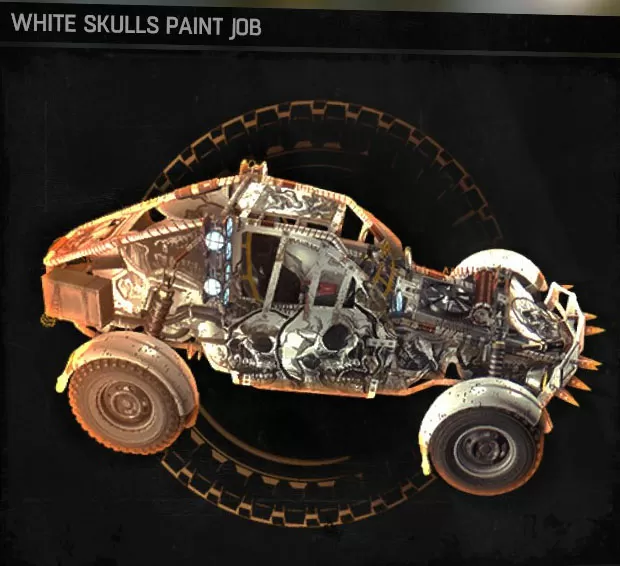 white skulls buggy paint