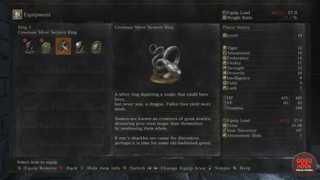 dark souls 3 covetous silver serpent ring guide