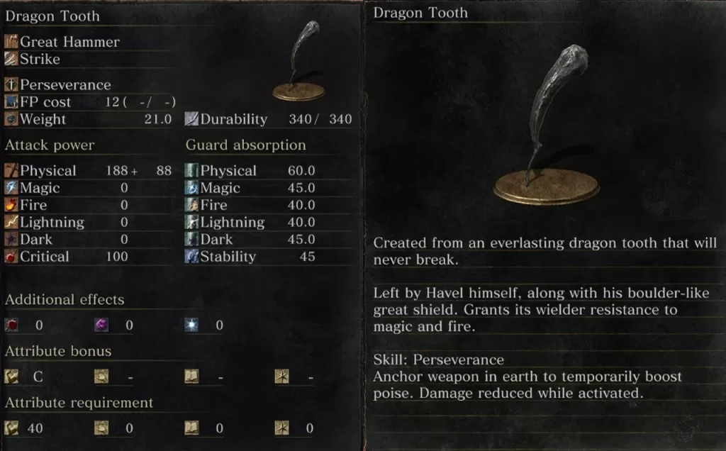 Dragon Tooth Dark Souls 3