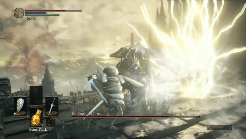 Dragonslayer Armour Lighting Attack Dark Souls 3