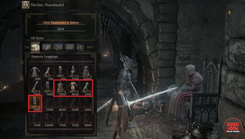 Give Easterner's Ashes to Shrine Handmaid Dark Souls 3