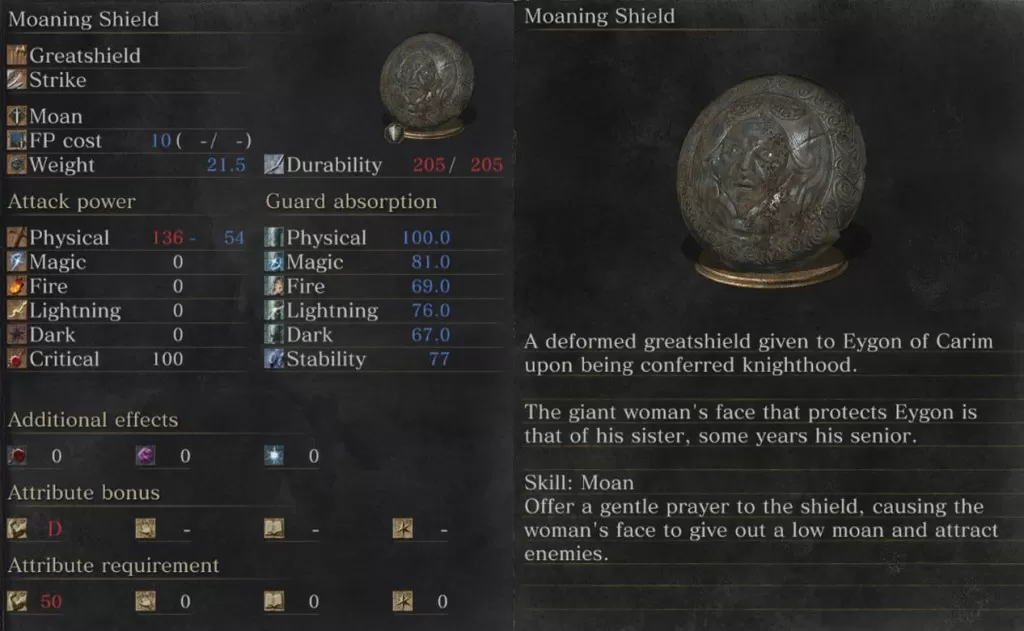 Moaning Shield Dark Souls 3