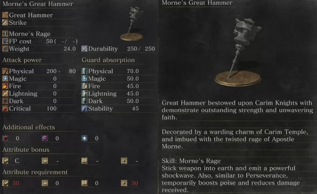 Morne's Great Hammer Dark Souls 3