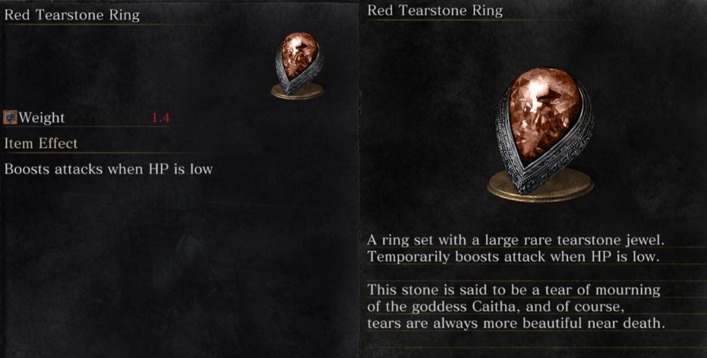 Red Tearstone Ring Descrpition Dark Souls 3