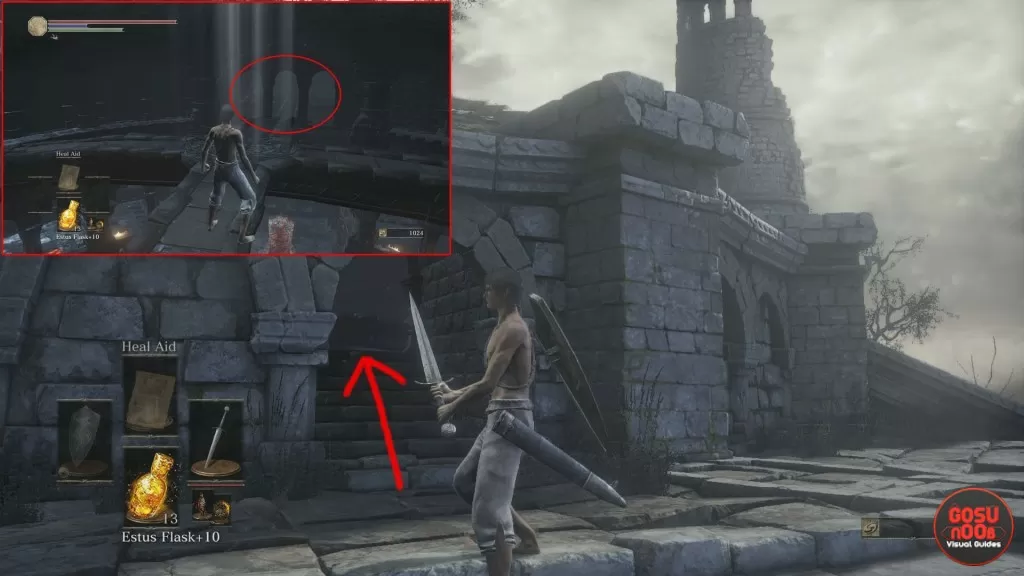 dks3-firelink shrine illusory wall