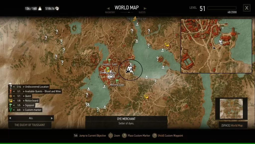 dye merchant location witcher 3