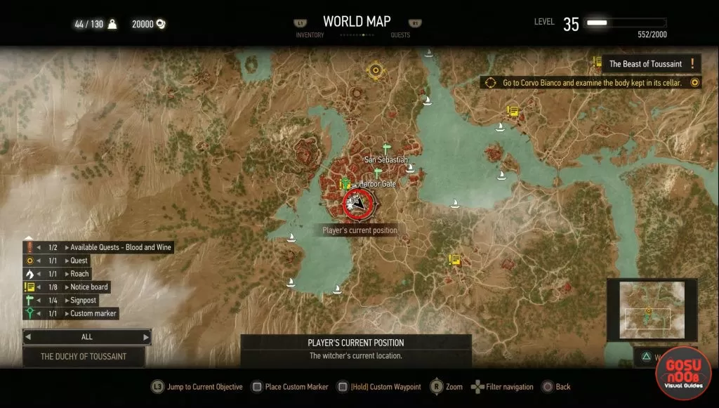 grandmaster armorer location toussaint