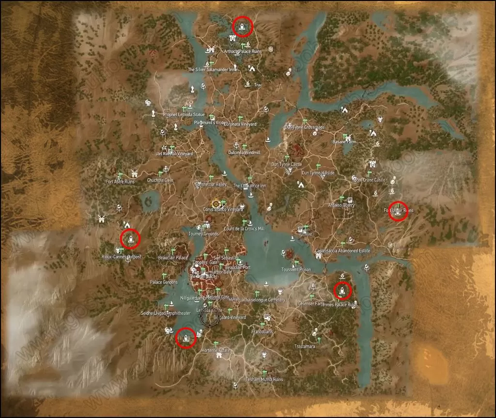 toussaint places of power locations