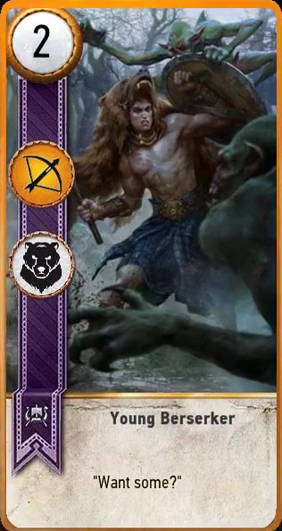 young berserker gwent card witcher 3