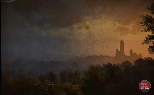 witcher 3 painting arezuta's tower at sundown