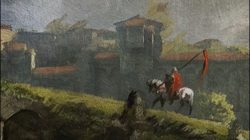 witcher 3 painting knight returning from his quest