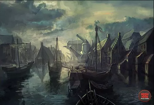 witcher 3 painting ship leaving harbor 1222