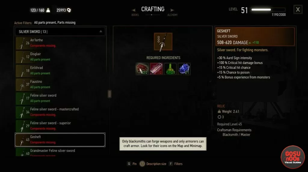 blood and wine gesheft sword stats