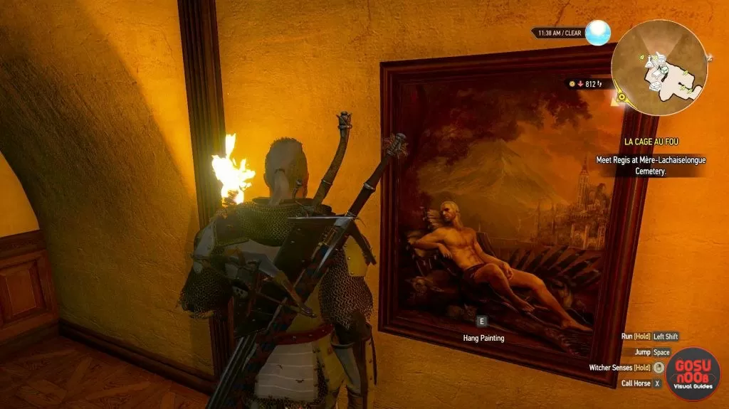 witcher 3 portrait reclining with griffin