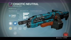 chaotic neutral legendary machine gun rise of iron