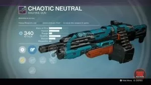 chaotic neutral legendary machine gun rise of iron