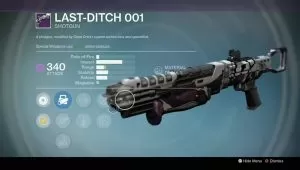 last ditch 001 legendary shotgun rise of iron