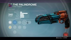 palindrome legendary handcannon rise of iron