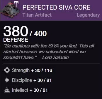 perfected siva core artifact