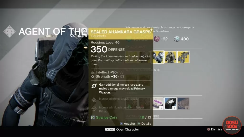 xur item sealed ahamkara grasps