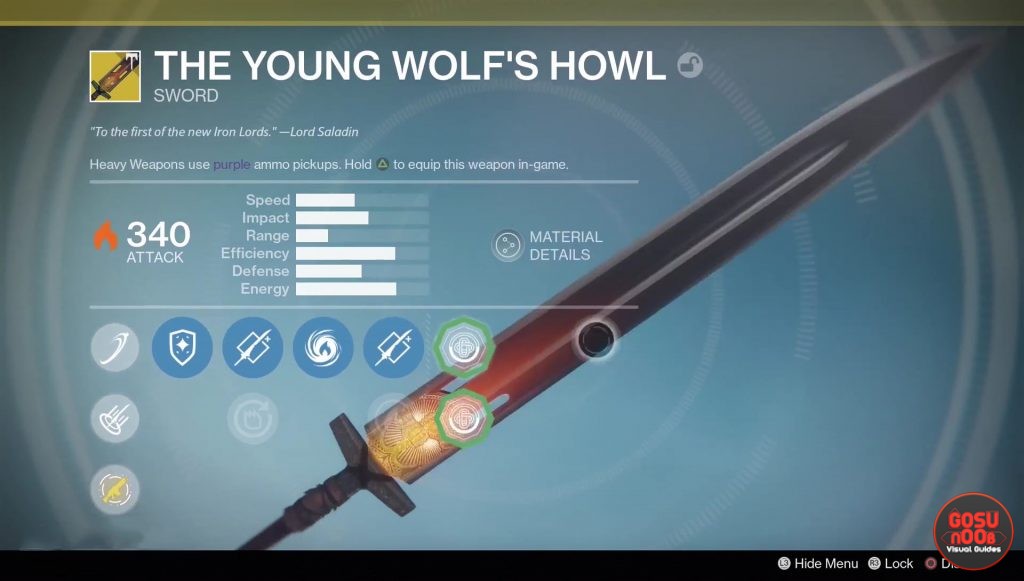 young wolf's howl exotic sword destiny rise of iron
