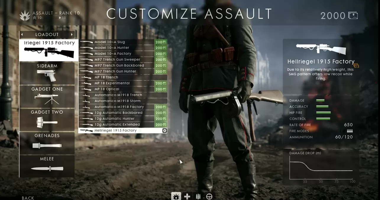 best assault class weapon hellriegel 1915