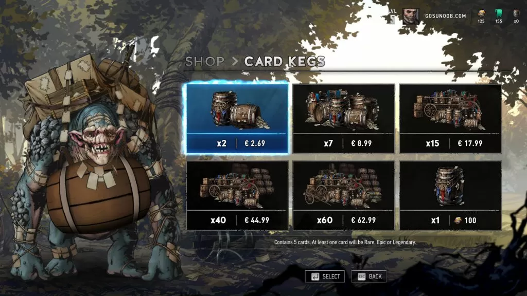 Currency Guide For Gwent Closed Beta