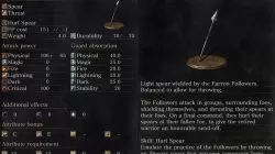 Follower Javelin Stats Dark Souls 3 Ashes of Ariandel