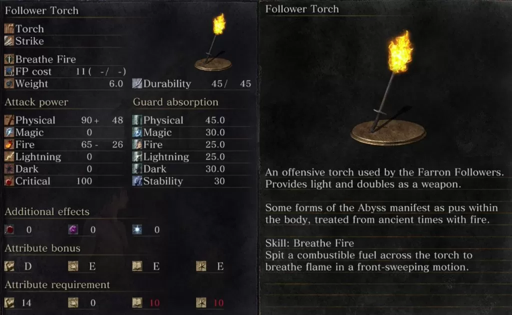 Follower Torch Fire Weapon Dark Souls 3 Ashes of Ariandel