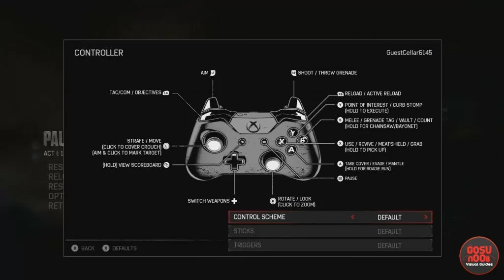 gears of war 4 controls