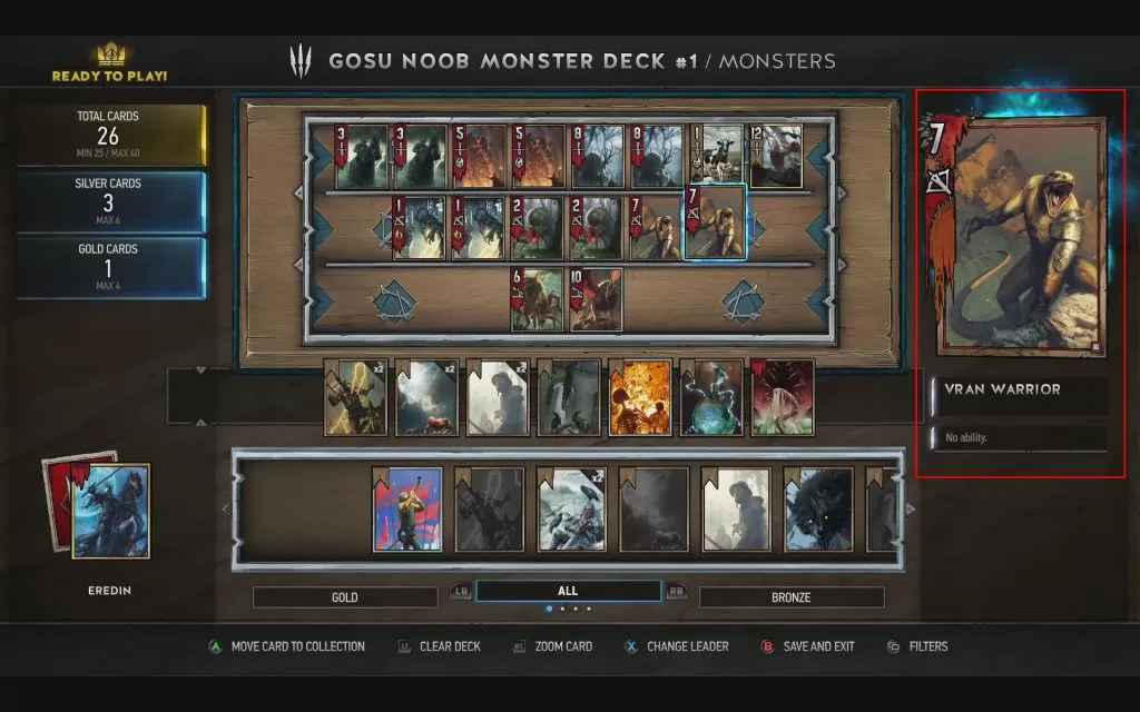 Gwent Deck Builder Card Details