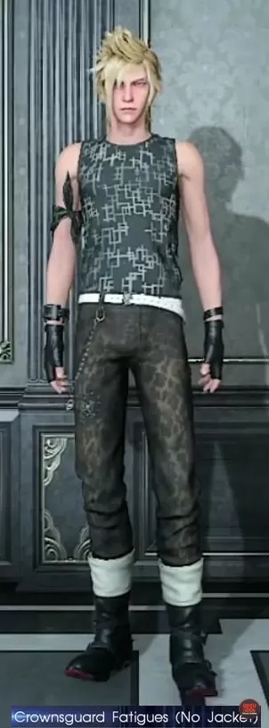 Prompto Crownsguard Fatigues No Jacket Outfit FFXV