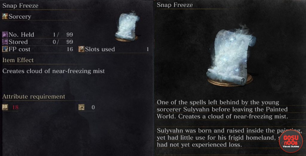 Snap Freeze Spell Dark Souls 3 Ashes of Ariandel