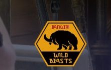 caution wild beast sticker