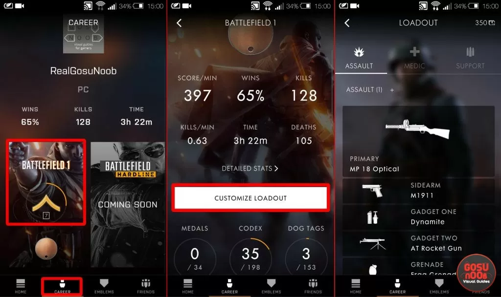 change loadout battlefield companion app