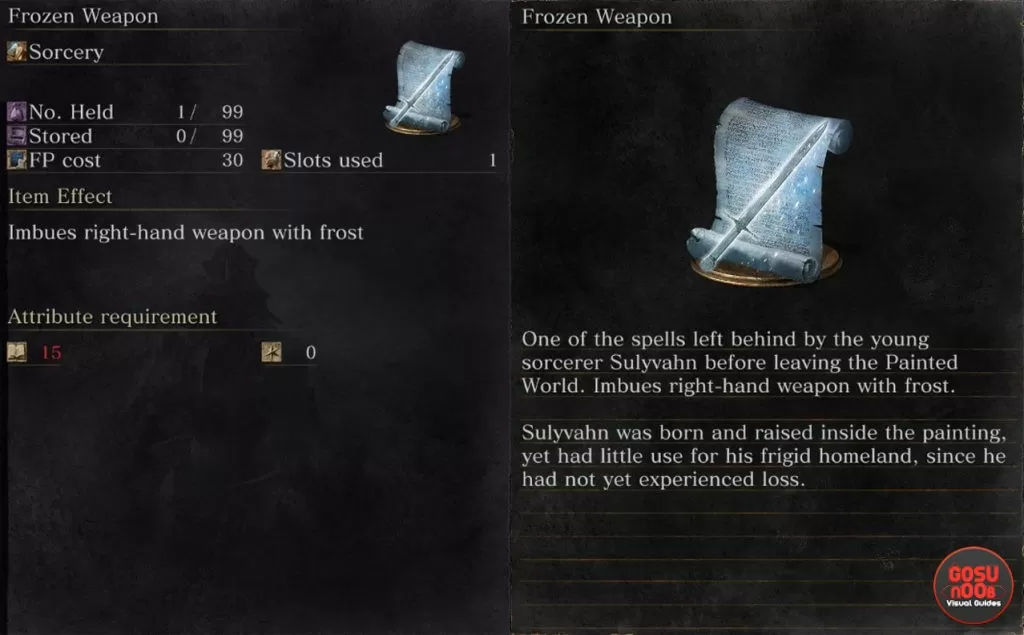 dark souls 3 frozen weapon sorcery