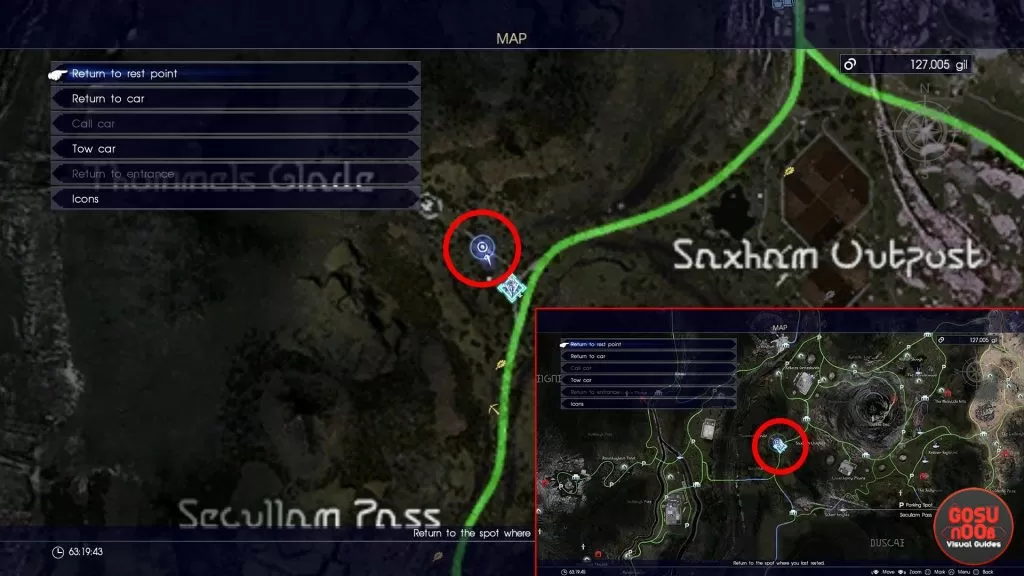 FFXV Coeurl Location Secullam Pass