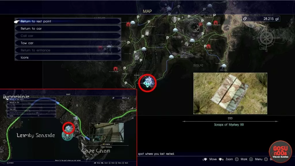 FFXV Glass Gemstone Locations