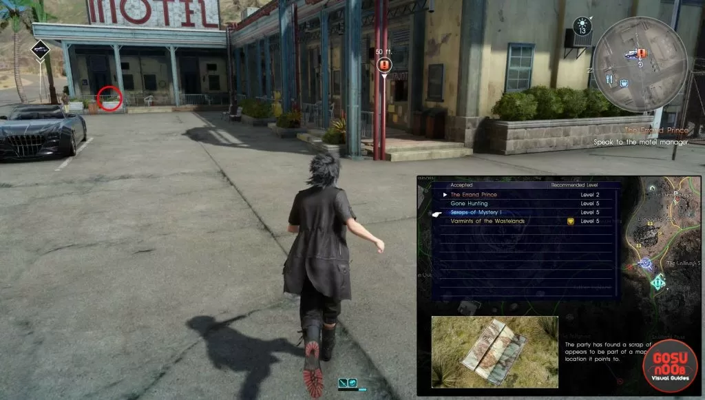 scraps of mystery I start location map ffxv final fantasy 15