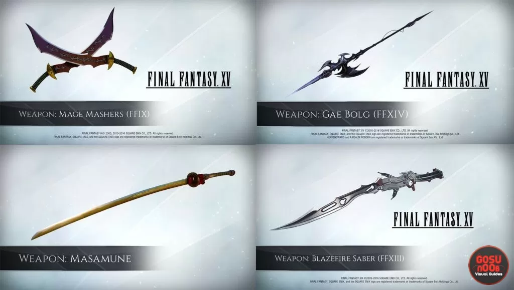 Weapons Pre Order Bonus FFXV