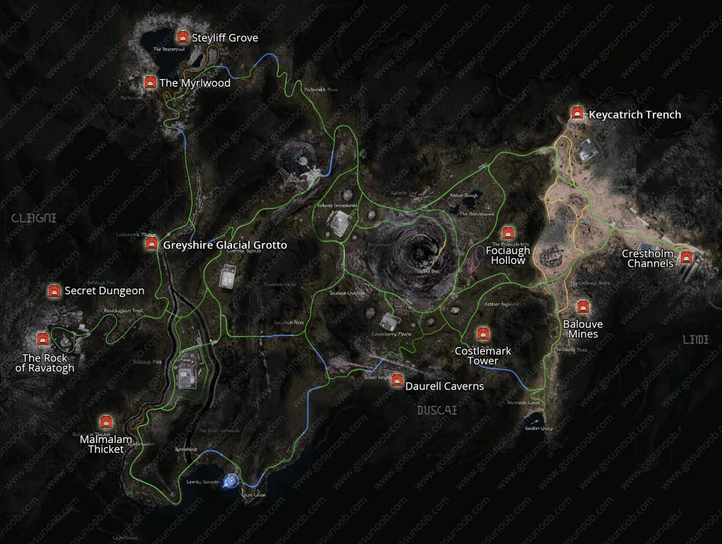 ffxv dungeon locations map final fantasy 15