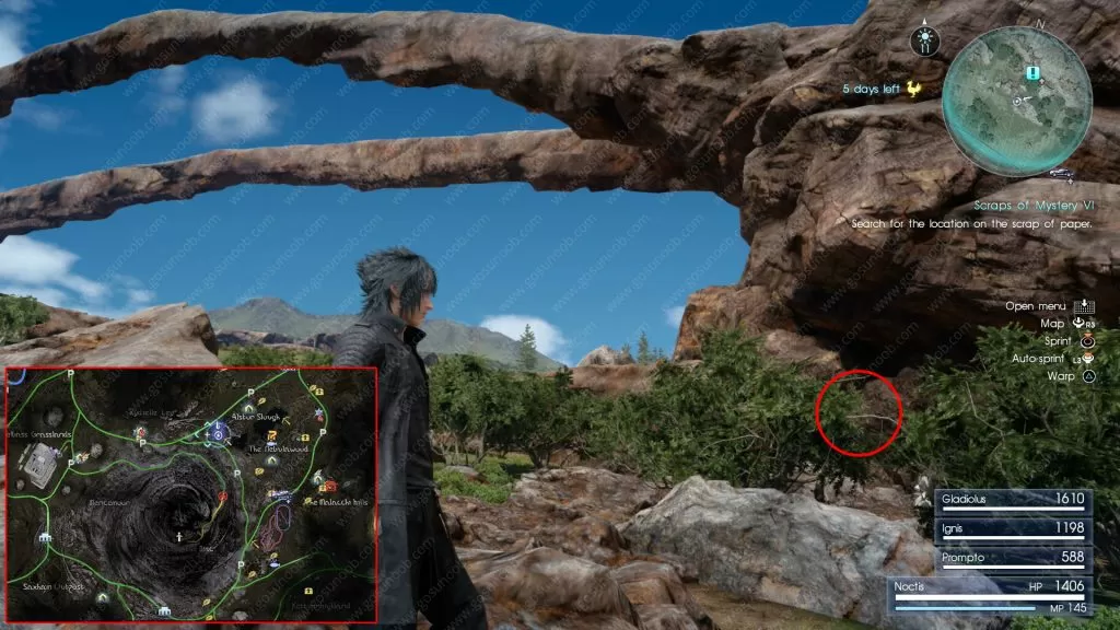 ffxv scraps of mystery VI scrap location