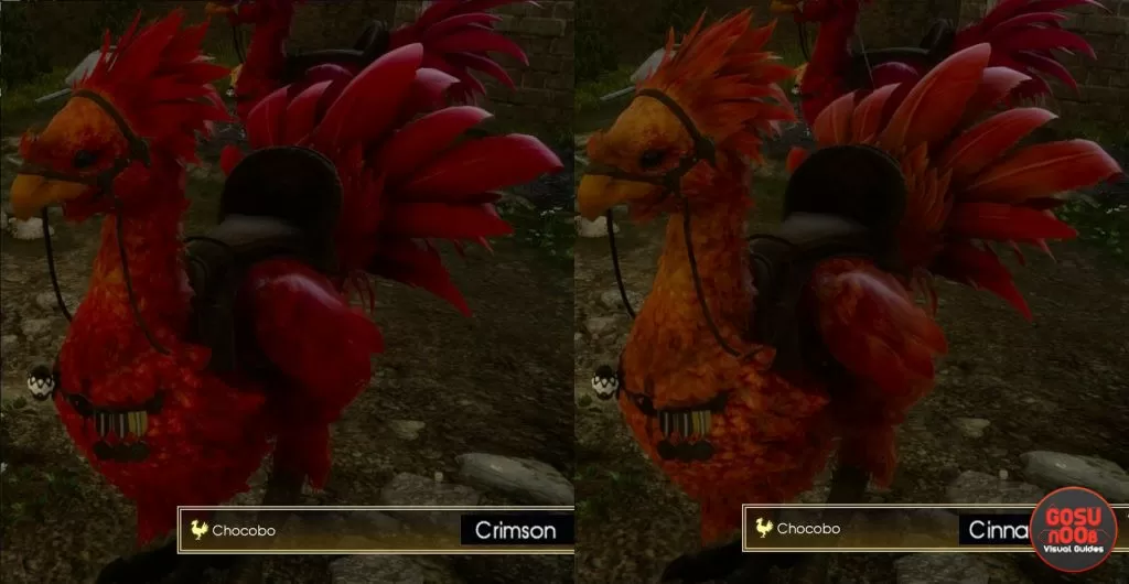 Crimson and Cinnabar Chocobo Colors FFXV
