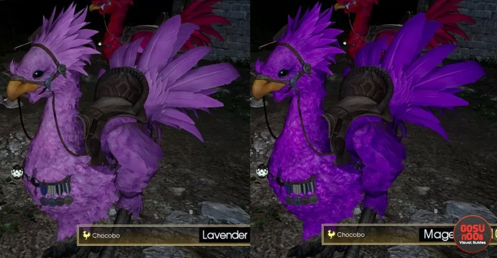 Lavander and Magenta Chocobo Color FFXV