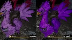 Lavander and Magenta Chocobo Color FFXV
