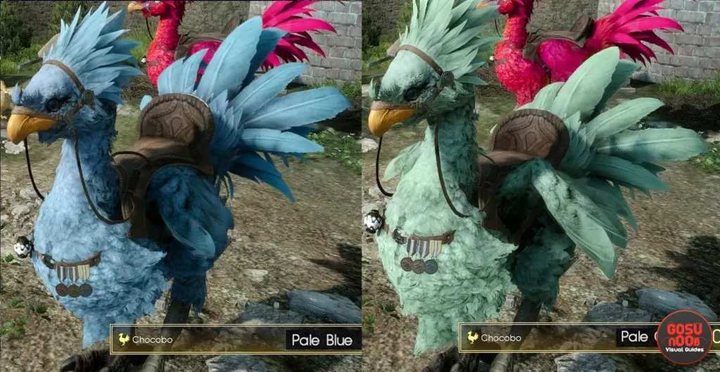 Pale Blue and Green Chocobo Secret Color FFXV
