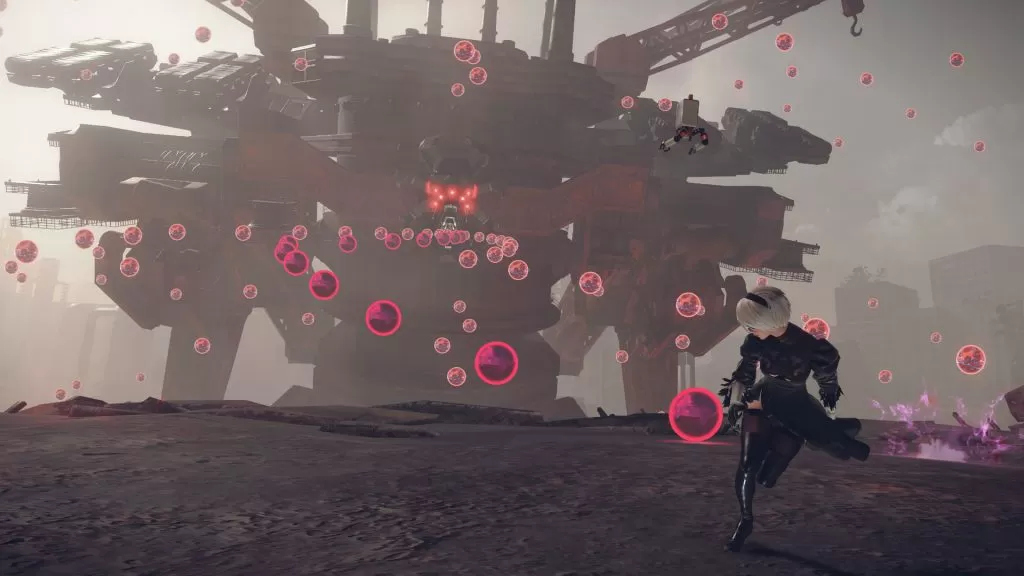 nier automata demo screenshot boss attack